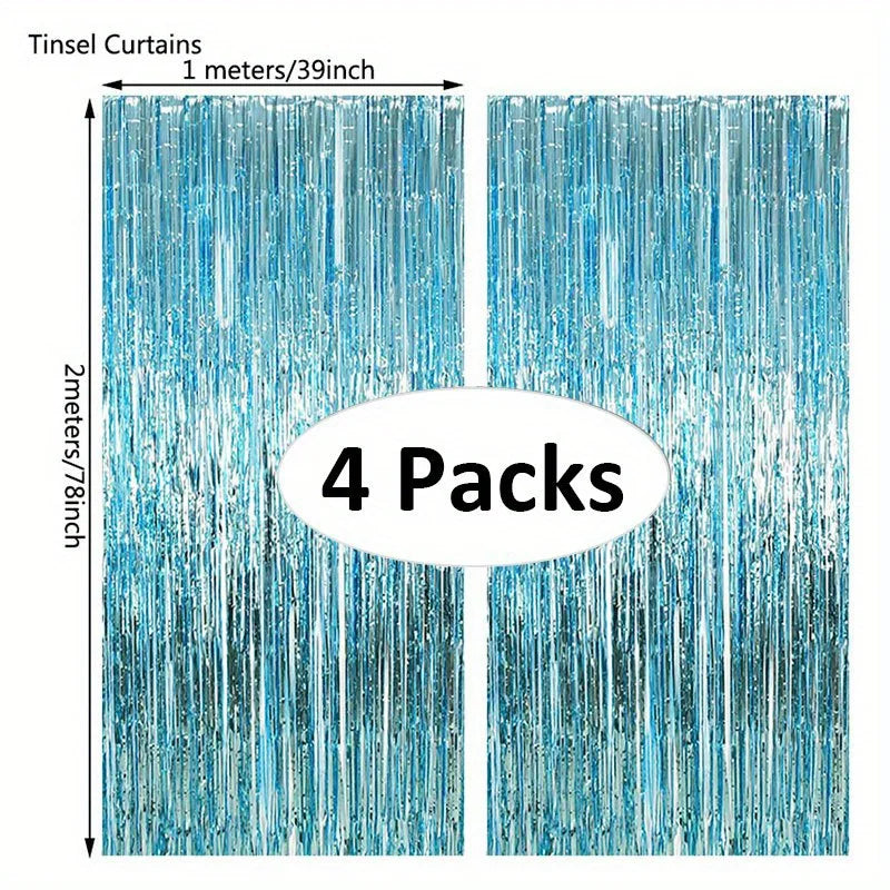 パーティー・インテリア用装飾 キラキラ!ホイル素材カーテン 光反射素材