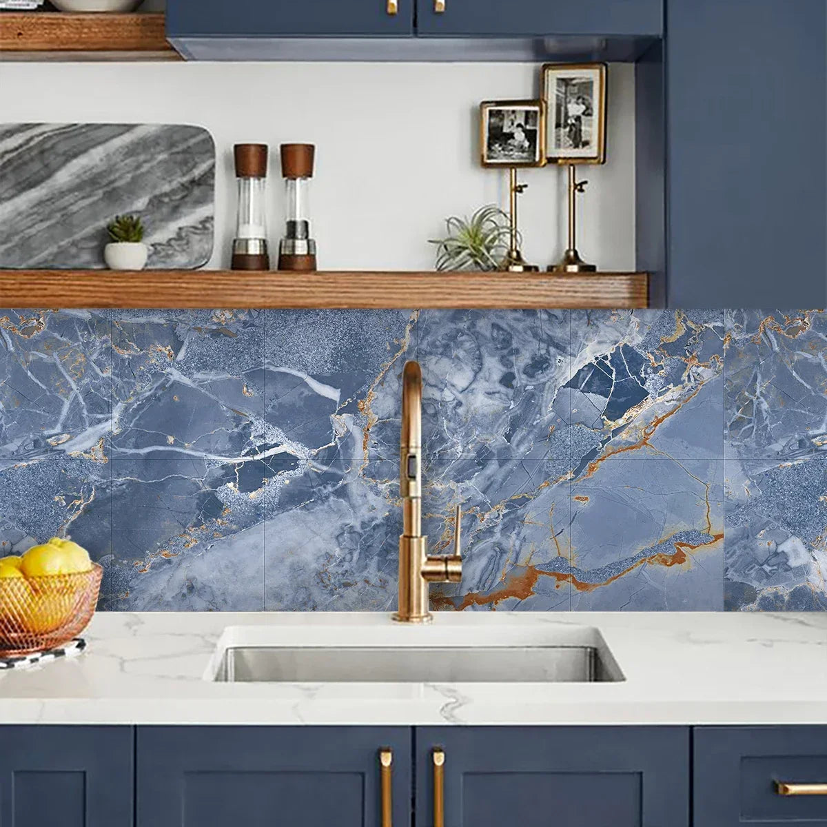 DIYフロアシート 大理石タイル風 ステッカー 10枚入/20枚入 豪華