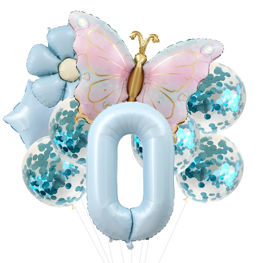 イベント・バルーン装飾 | 蝶&数字&フラワーバルーンセット