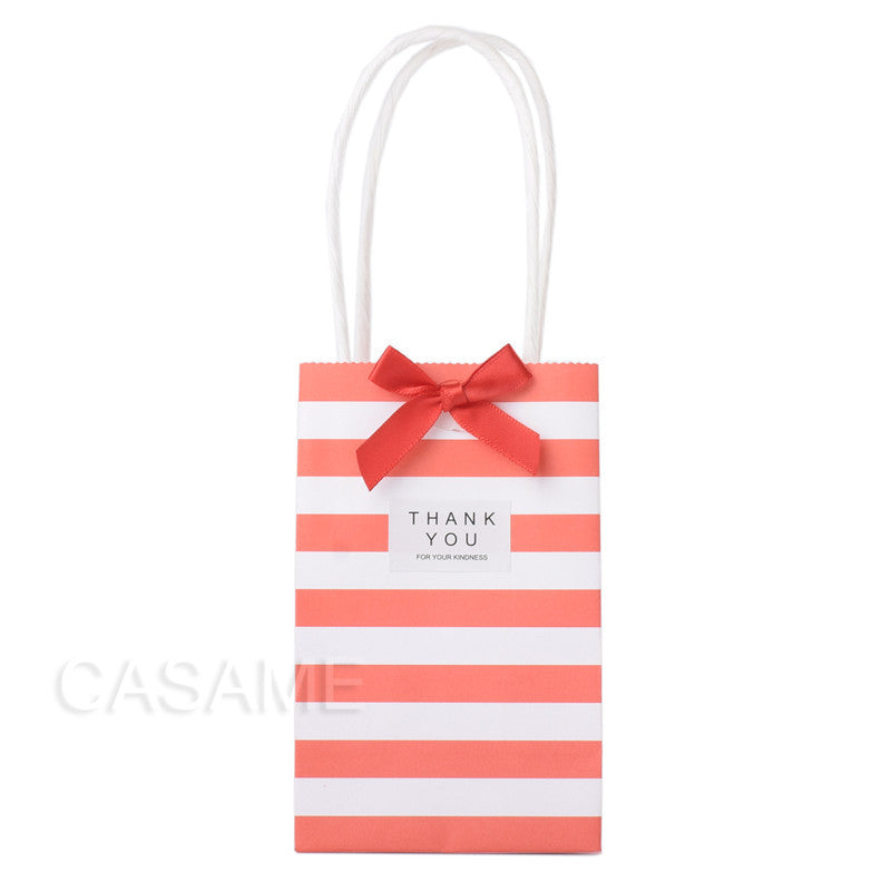 |ノベルティ用品 | ストライプ柄ミニギフトバッグ 10個セット | 7.5×12×5㎝