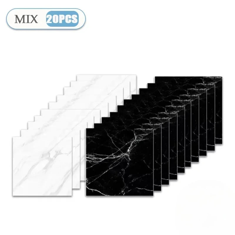DIY用 マーブル柄タイル風 ステッカー 10枚入~50枚入 大容量
