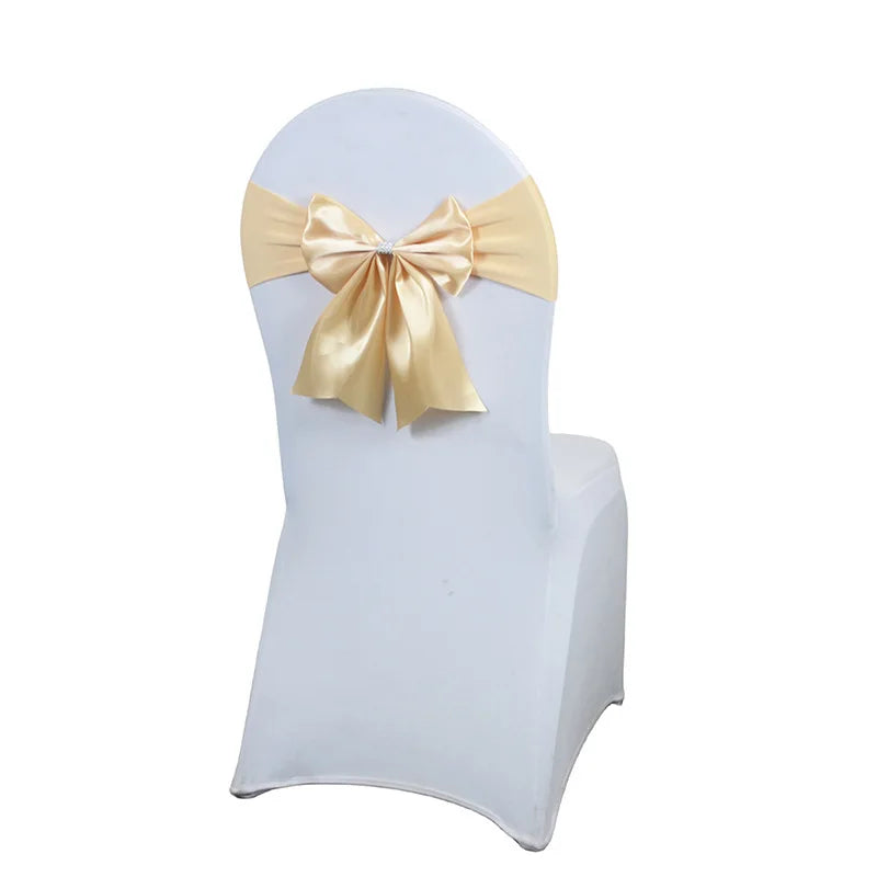 インテリア・パーティ装飾 | サテンリボン椅子カバーセット | 10/50/100個セット
