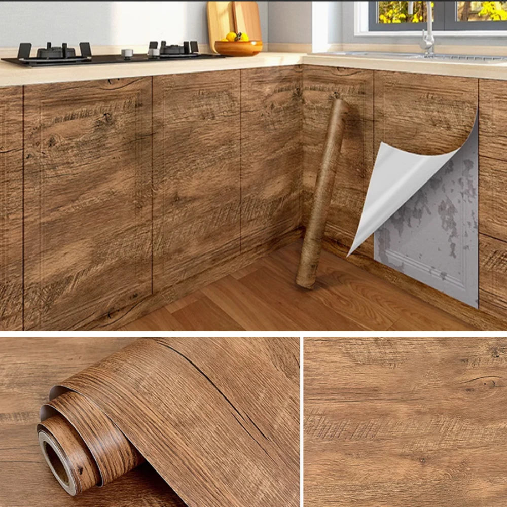 DIY・インテリア装飾 天然木目調シート 40c・55c幅 長さ1M/2M/3M/5M 多機能素材