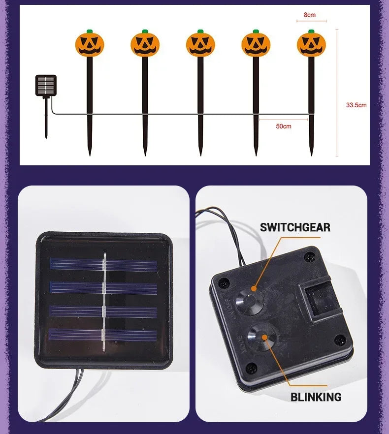 イベント・ハロウィングッズ|ソーラーパンプキンランタン屋外装飾ライト