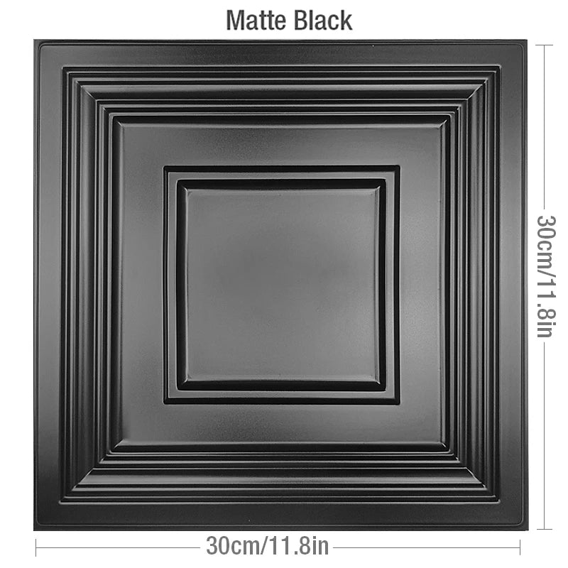 DIY用 3D幾何学柄 石膏壁面風ステッカー 12pcs 難燃性・防水性素材