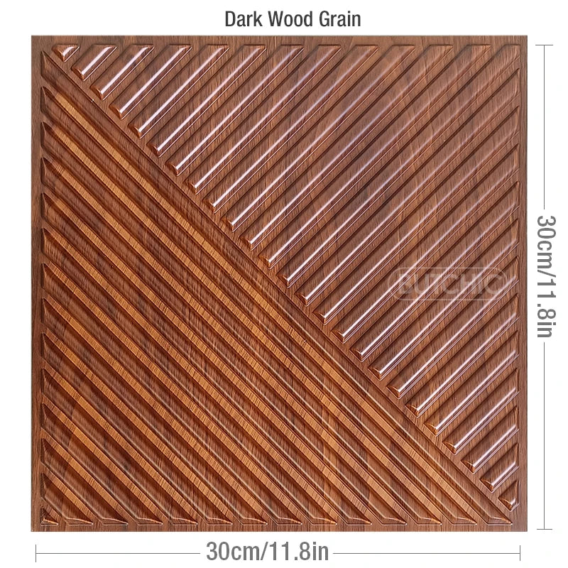 DIY用 3D幾何学柄 石膏壁面風ステッカー 12pcs 難燃性・防水性素材