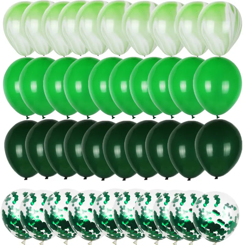 レトロダークグリーンバルーン40個セット