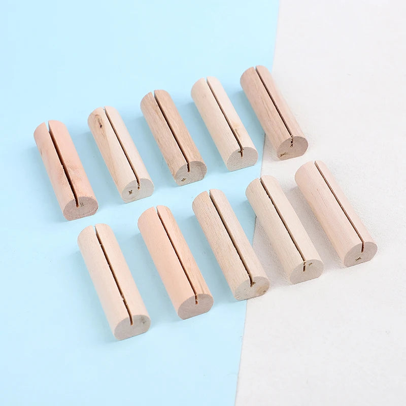 イベント・結婚式装飾|天然木製カードホルダー5/10個セット