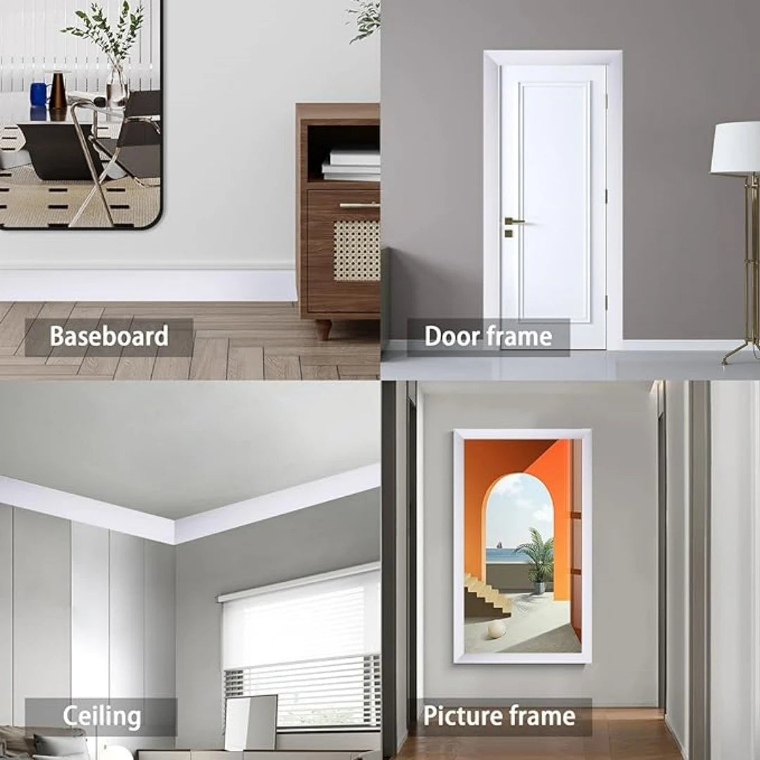 壁面装飾 幅木風 木目調粘着ボーダーシート 幅10㎝×500㎝ 高品質