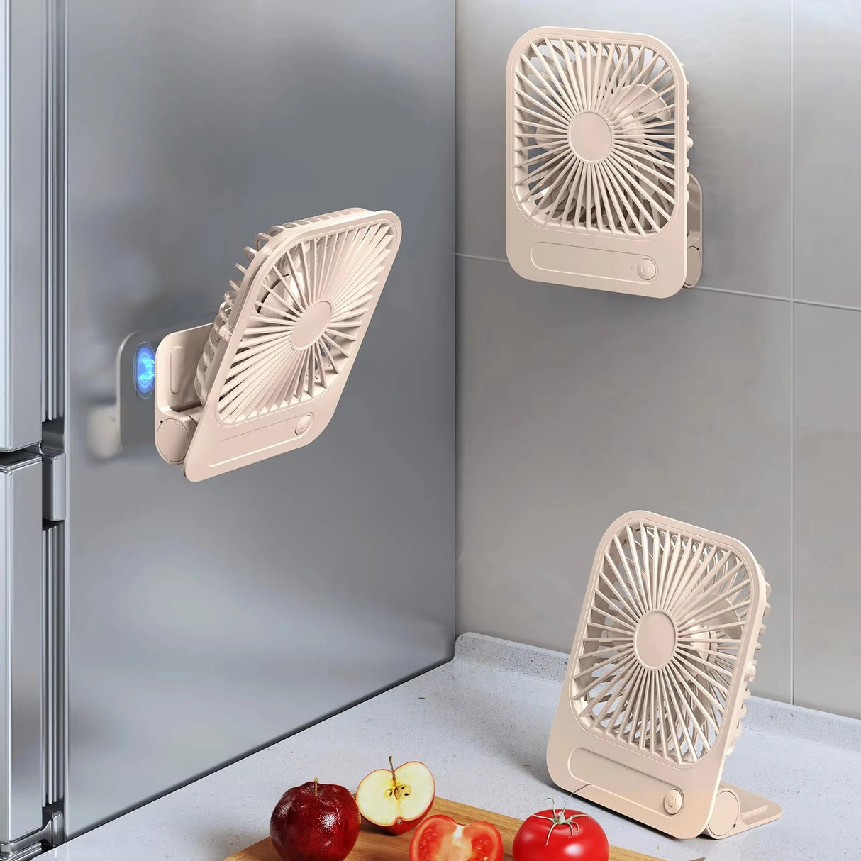 |イベント・ノベルティ用品 | USB充電 マグネット付き 4段階 風量調節可!扇風機