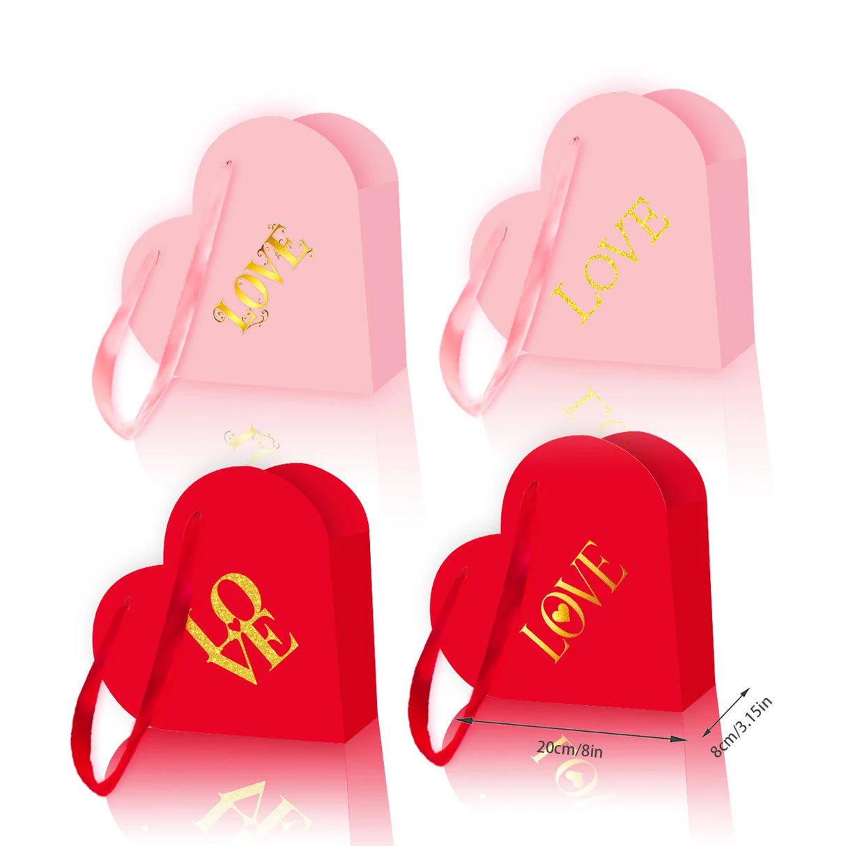 バレンタインデー ハートギフトボックス 12個セット