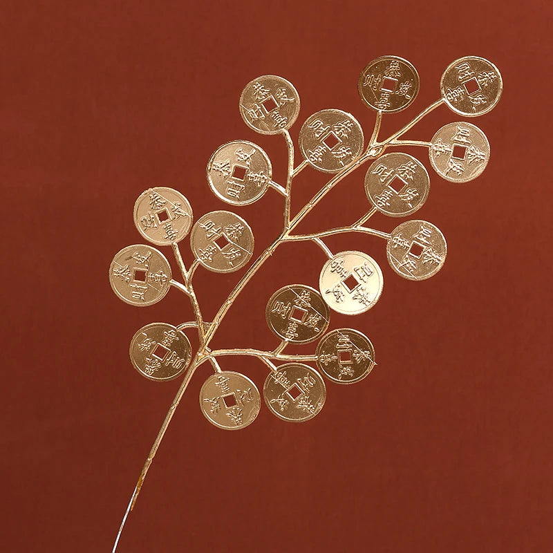 【造花インテリア用装飾】輝くゴールド インテリアフラワー