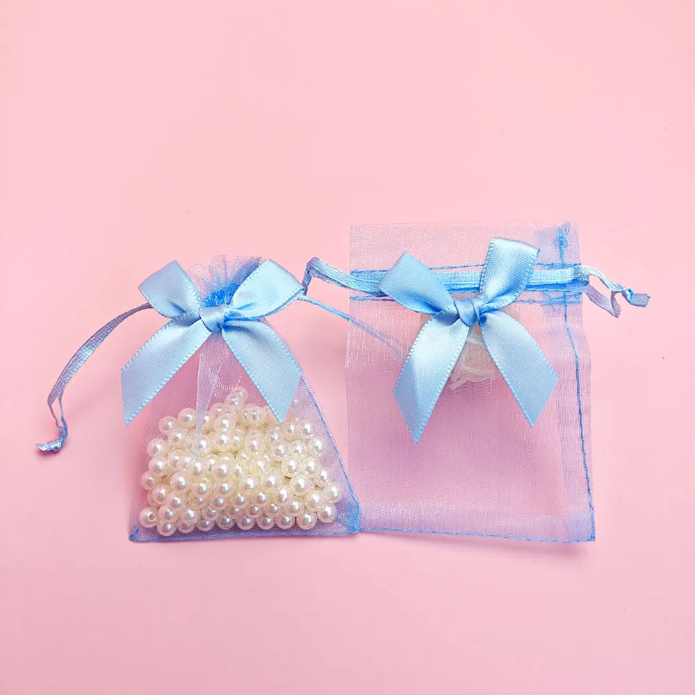 |イベント・ノベルティ用品 |リボン付きオーガンジーきんちゃくバッグセット