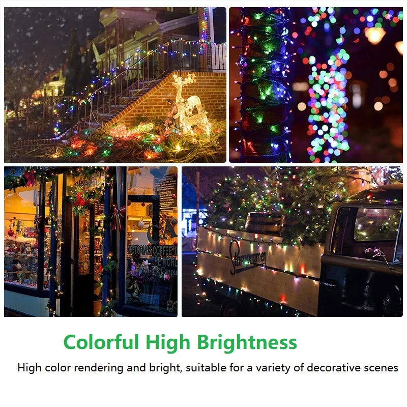 ソーラーライト|イベント・クリスマス装飾|防水ソーラーストリングライト(22M/32M)