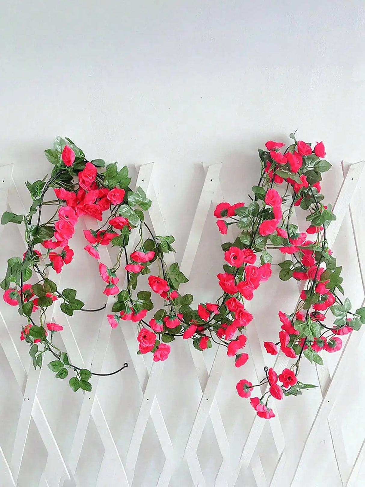 パーティー・インテリア装飾|造花ローズガーランド2個セット(1.8M)