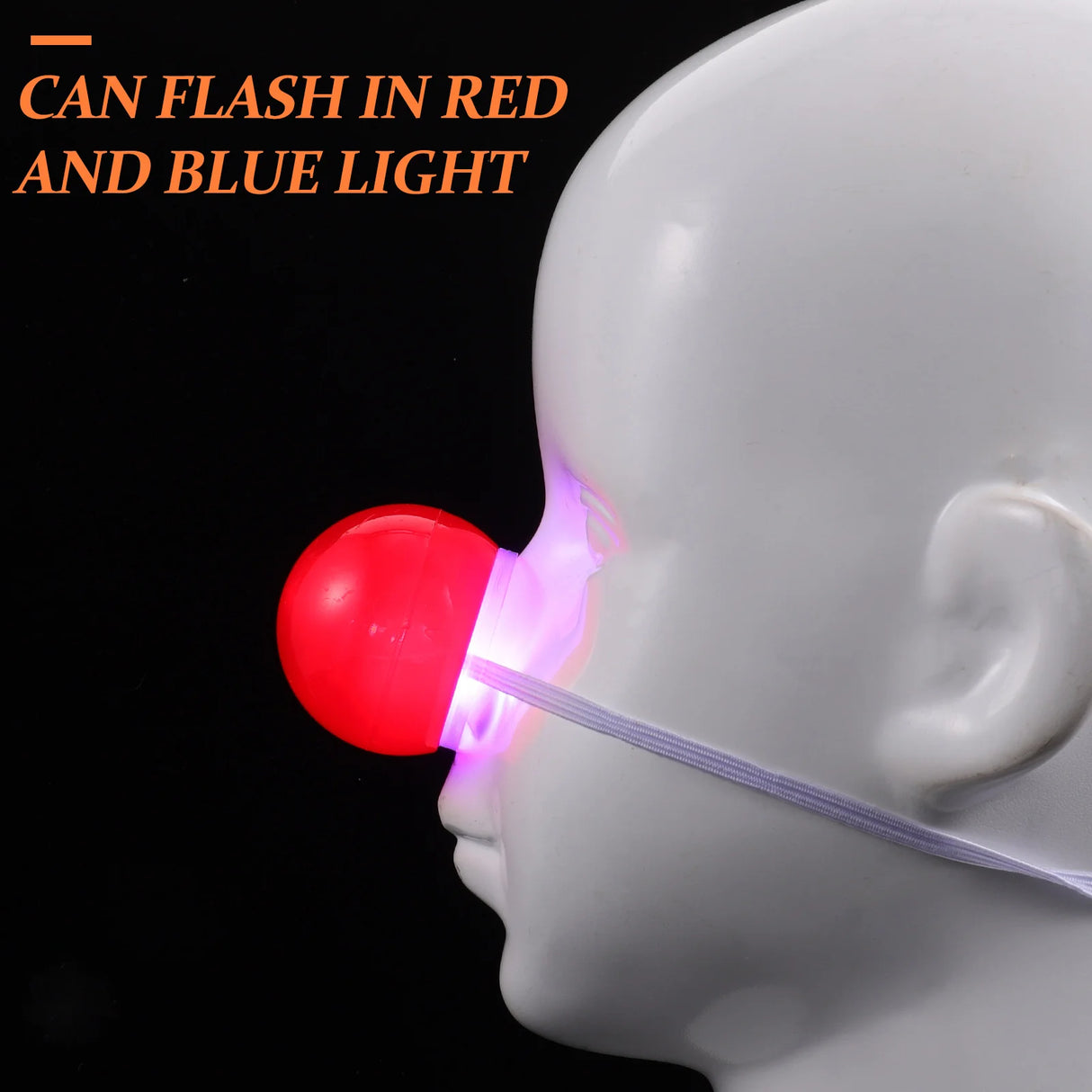 LED点滅 ピエロの赤い鼻 (5個セット)