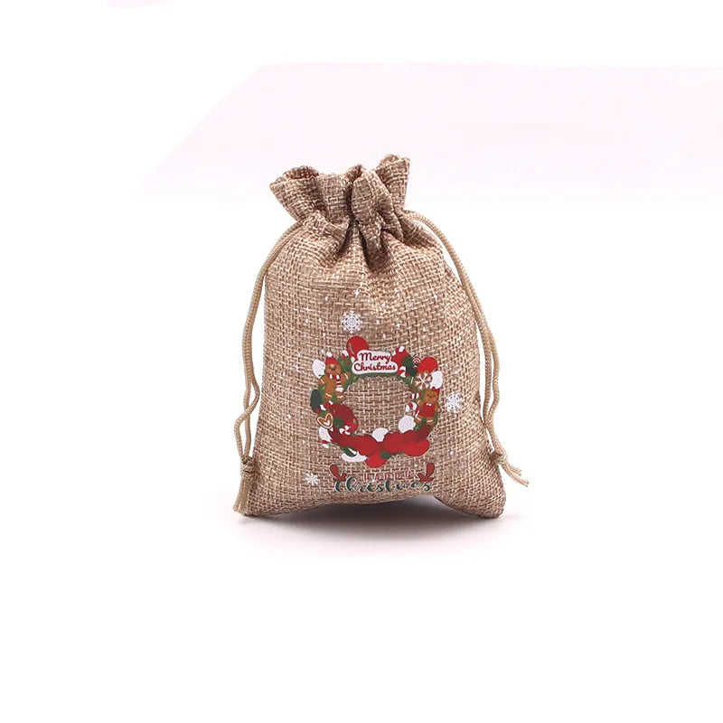 イベント・クリスマス装飾|黄麻布ギフトバッグ