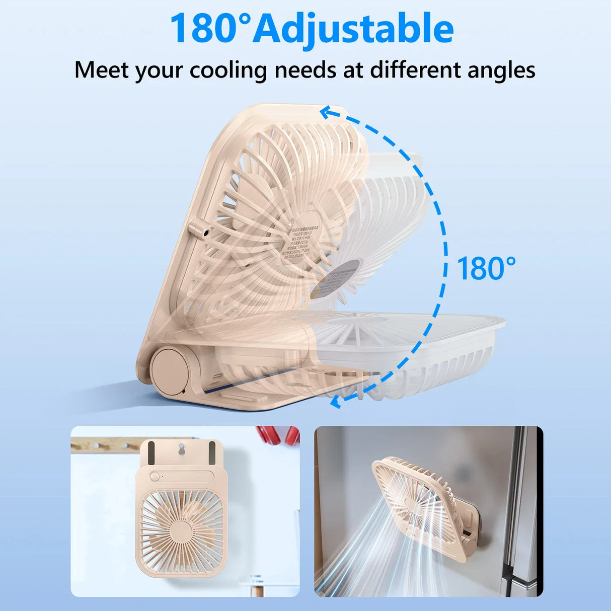 |イベント・ノベルティ用品 | USB充電 マグネット付き 4段階 風量調節可!扇風機