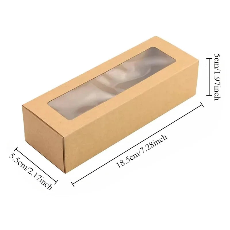 |イベント・ノベルティ用品 | 透明窓付きクラフトギフトボックス | W18.5×H5×D5.5c