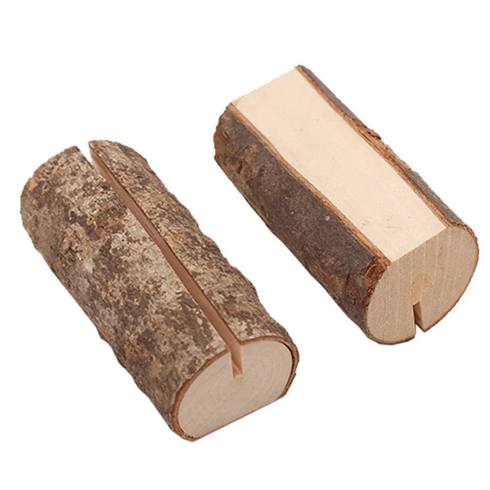 イベント・結婚式装飾|天然木製プレースカードホルダー10個セット