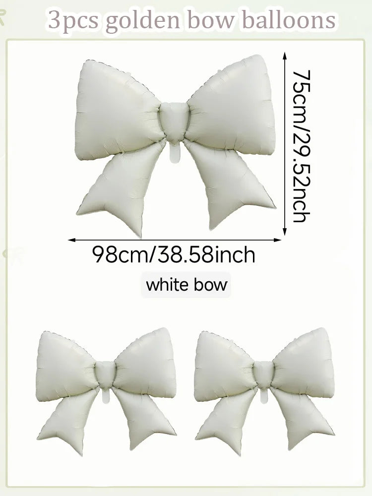 イベント・バルーン装飾 |リボン型アルミバルーンセット | 3個