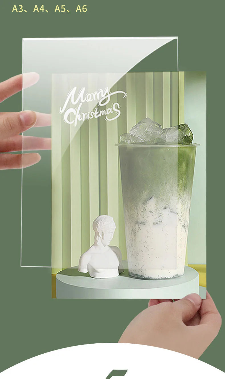 両面クリア卓上アクリルサインホルダー