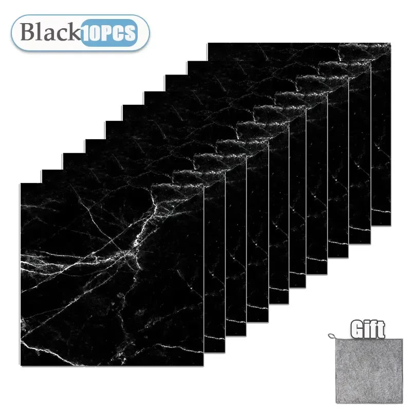 DIY用 マーブル柄タイル風 ステッカー 10枚入~50枚入 大容量