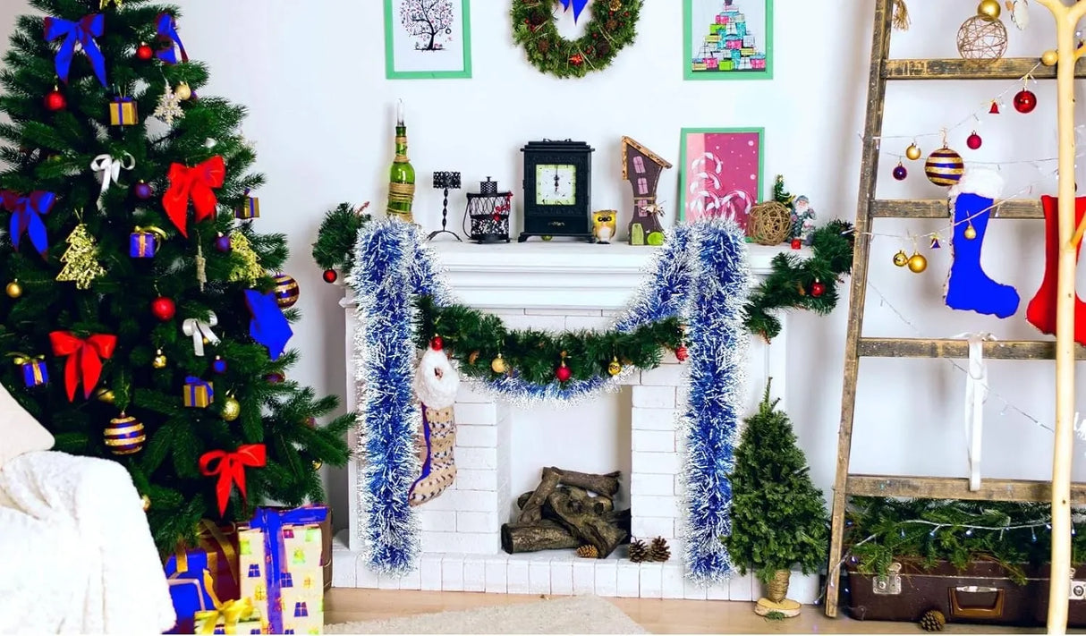 クリスマスリース|メタリックストリーマー 緑 2m