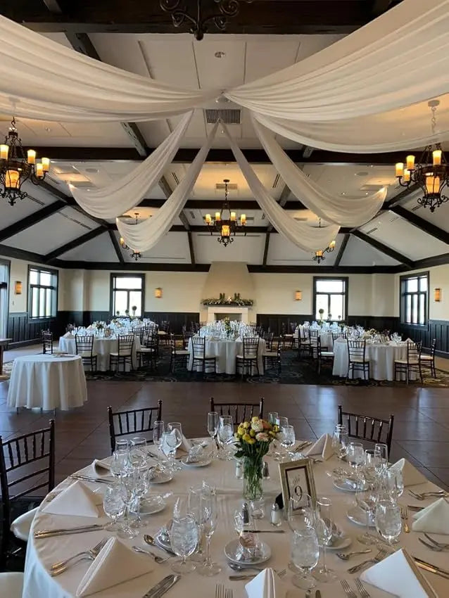 ウェディング用シフォンカーテン天井ドレープ