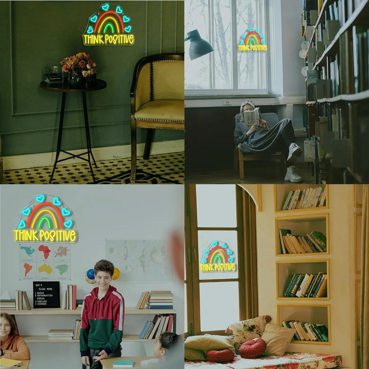 THINK POSITIVE LEDネオンサイン(ネオン看板)調光機能付き