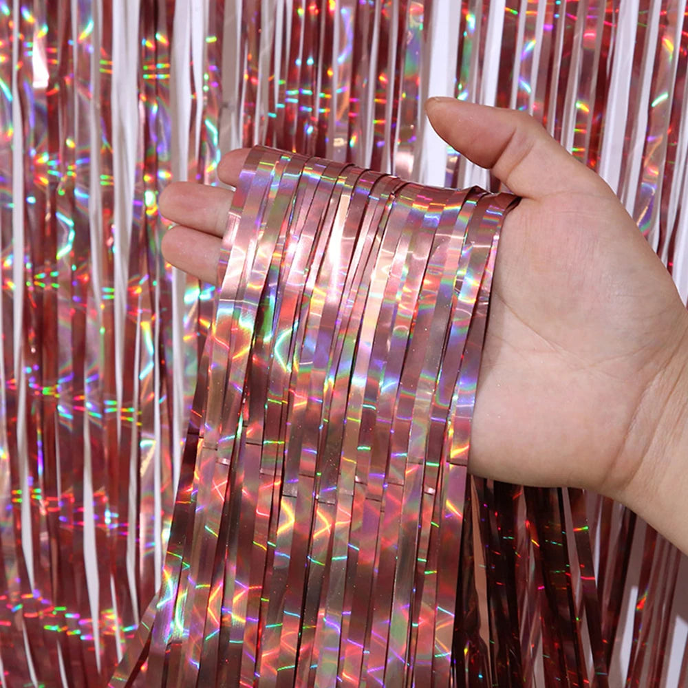 パーティー・インテリア用装飾 キラキラ!ホイル素材カーテン 高品質素材