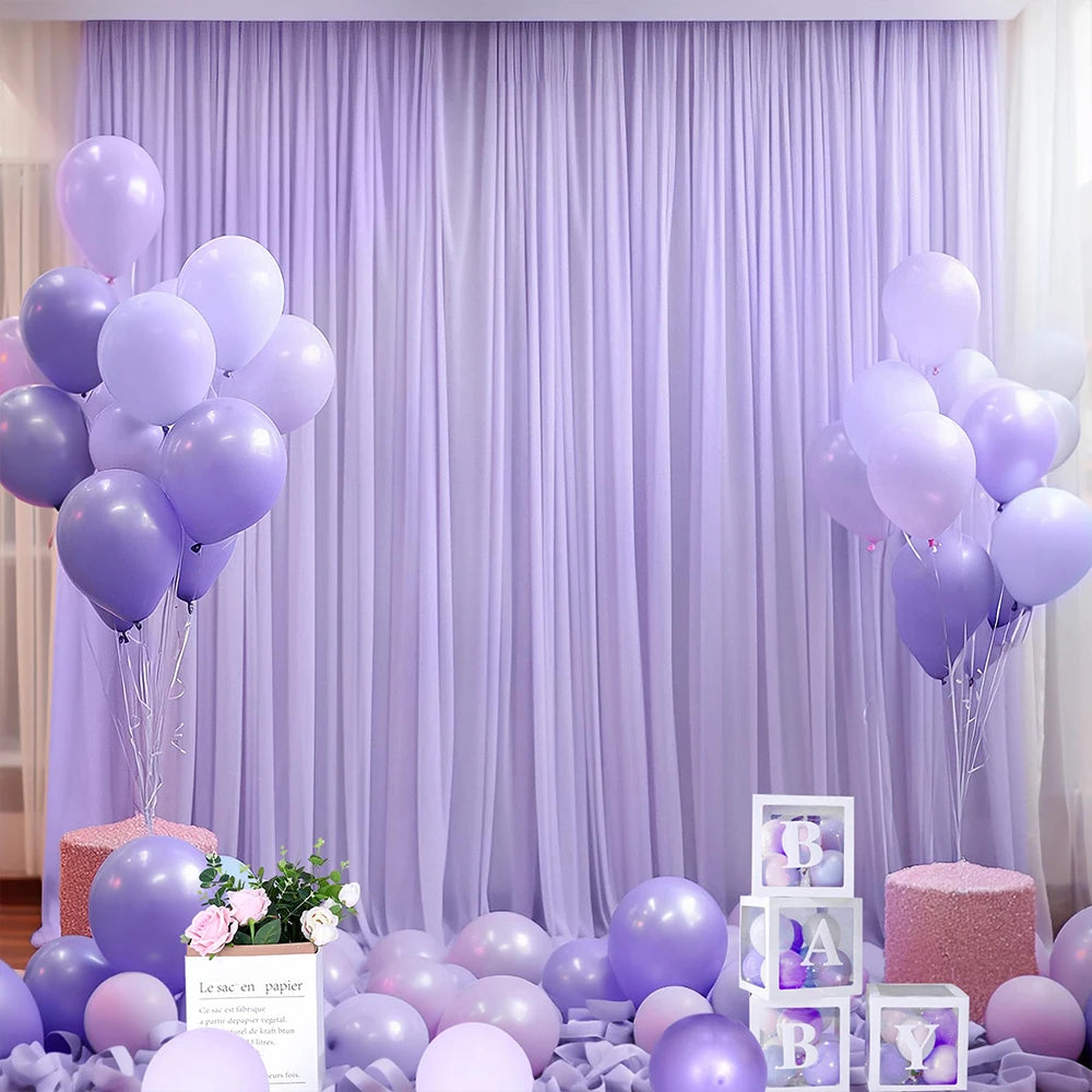 パーティー・インテリア装飾 ソフトチュール素材カーテン 結婚式・誕生日用