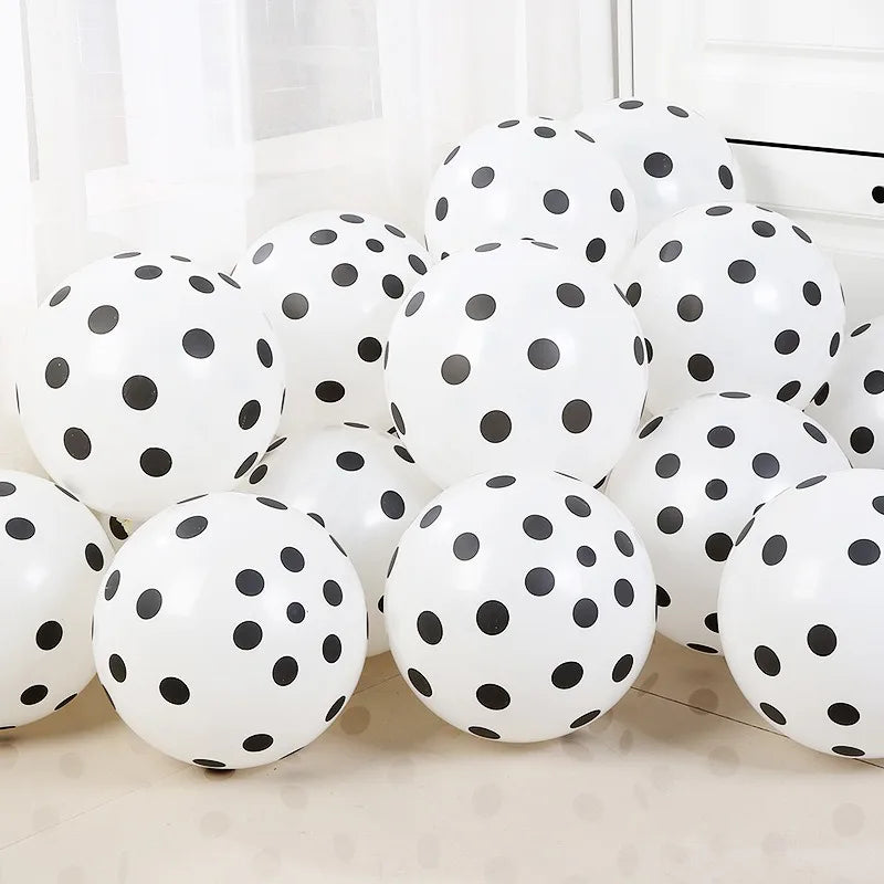 12インチ透明水玉バルーン 赤いドット型