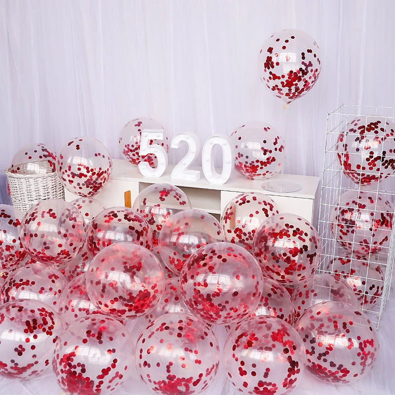 イベント・クリスマス装飾|ゴールドシルバー紙吹雪バルーンセット