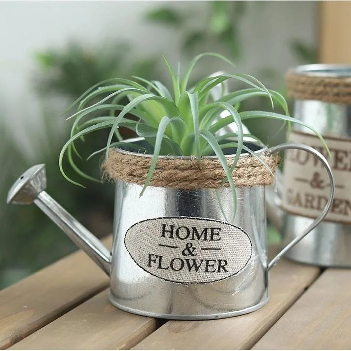 ガーデンデコレーション・ブリキ植木鉢・バスケット・ヴィンテージ