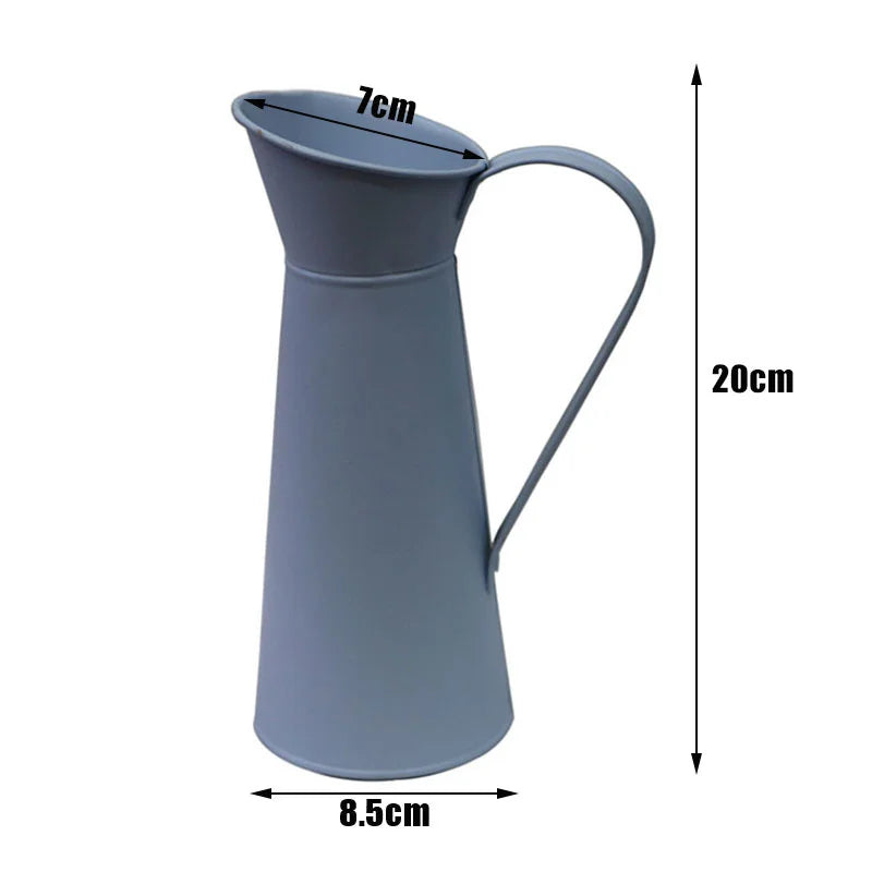 ヴィンテージ・シャビーシック・花瓶・ブリキ