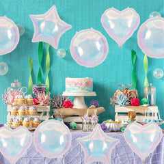 【イベント用装飾】スター&ハートバルーン(オーロラカラー)