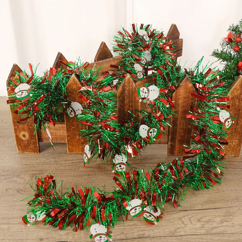 クリスマスリース|クリスマスカラーリボンガーランド 2m