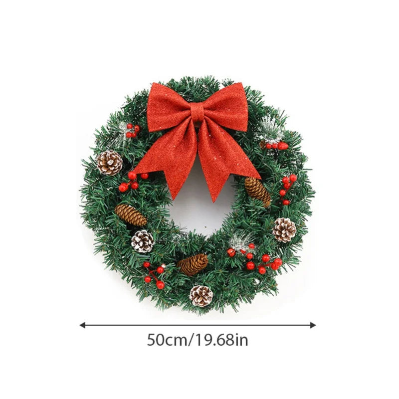 クリスマスリース|クリスマスリース 吊り下げオーナメント 松ぼっくり付き