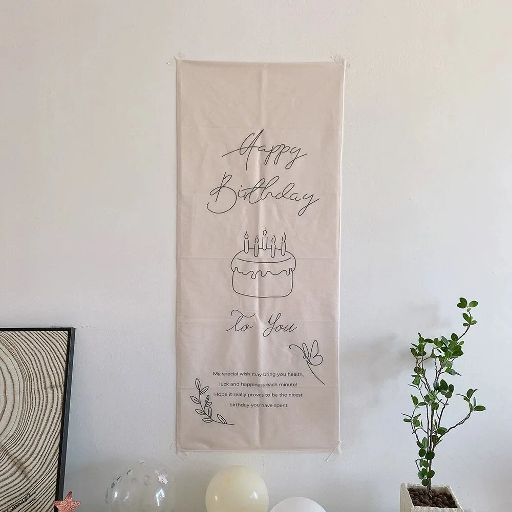 パーティー装飾 布製バースデー用 壁面バナー 誕生日会用 高品質