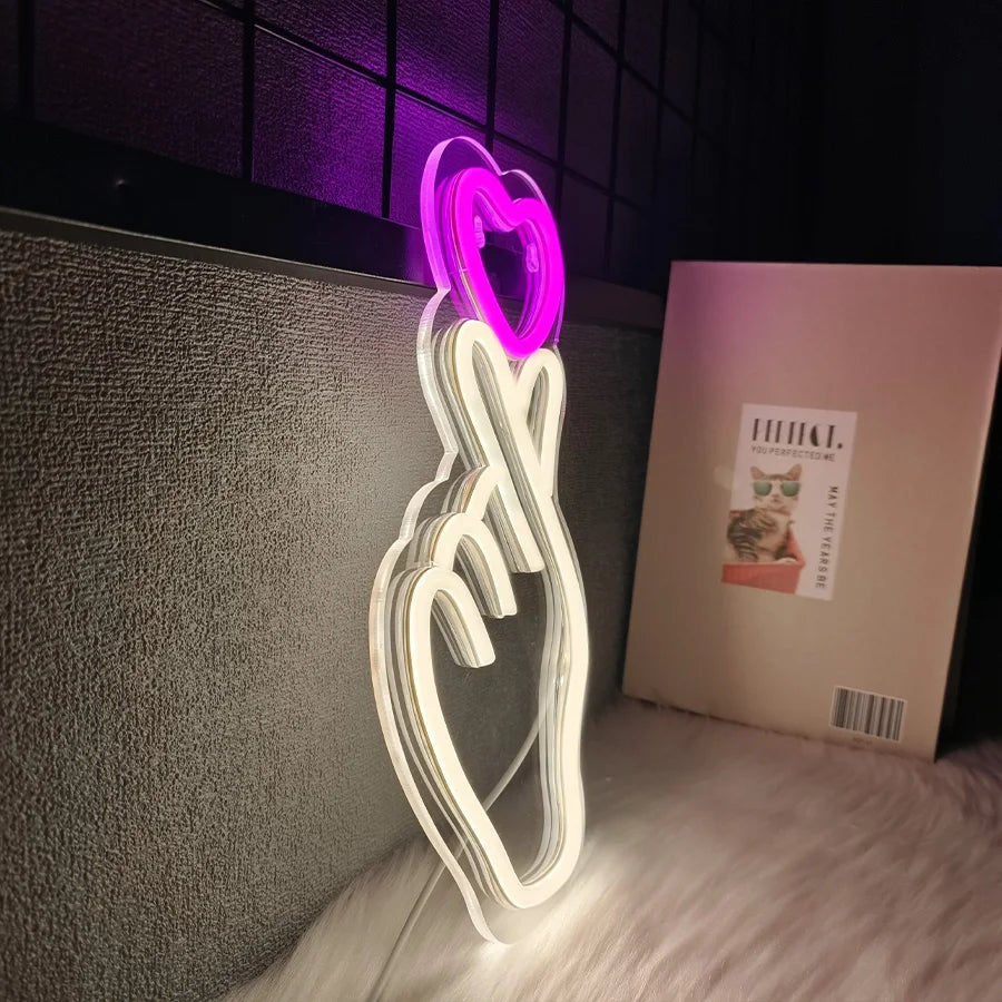 ピンクラブLEDネオンサイン(ネオン看板) USB電源