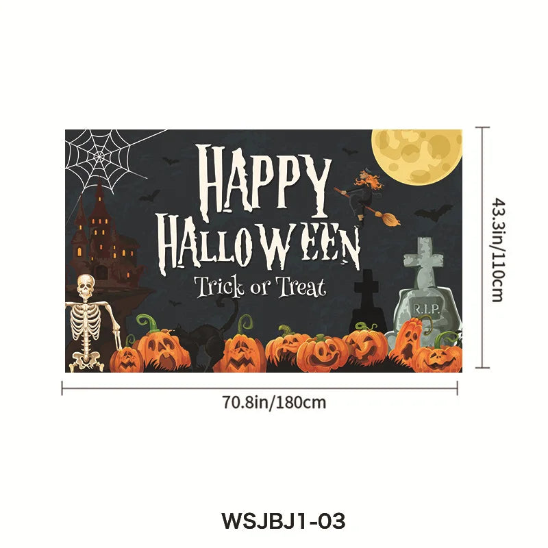 イベント・ハロウィングッズ|背景布 邪悪なカボチャ