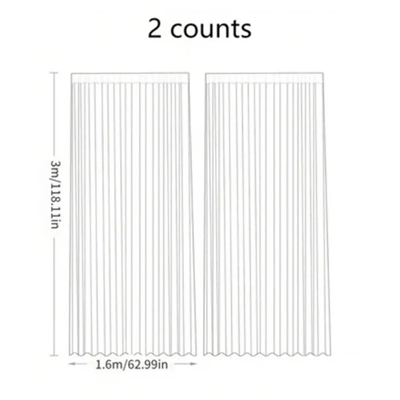 パーティー・インテリア装飾 シアー素材 カーテンセット ライト別売