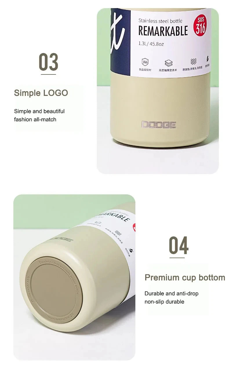 |イベント・ノベルティ用品 | 大容量サーモボトル ストロー付き ステンレス | 1.7L