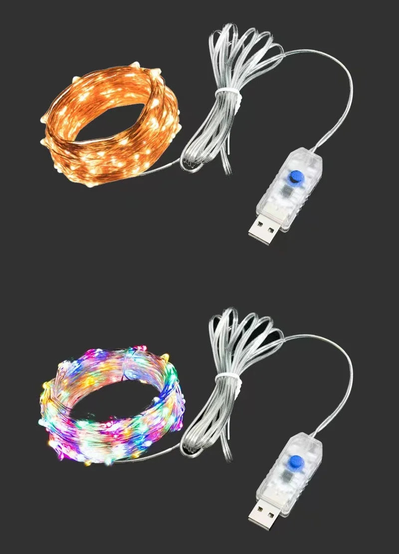 ドレープライト|イベント・クリスマス装飾|防水LEDストリングライトUSB接続( 1~20m)