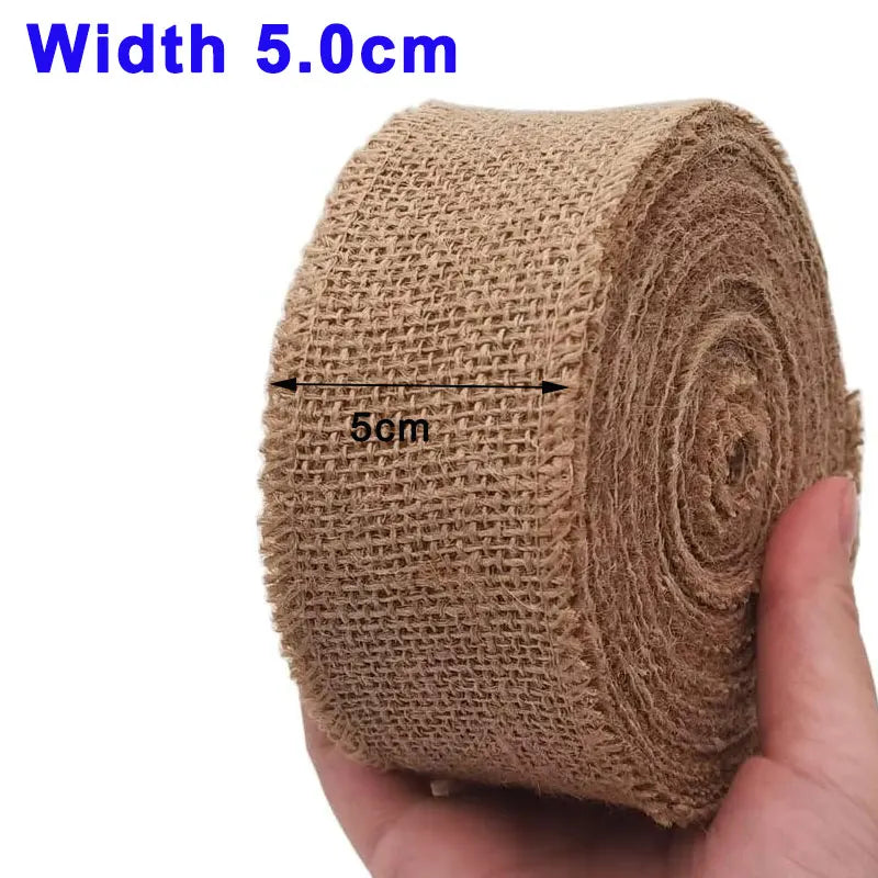 インテリア・パーティ装飾 | 天然麻素材リボン | 1m/2m/5m/10m巻