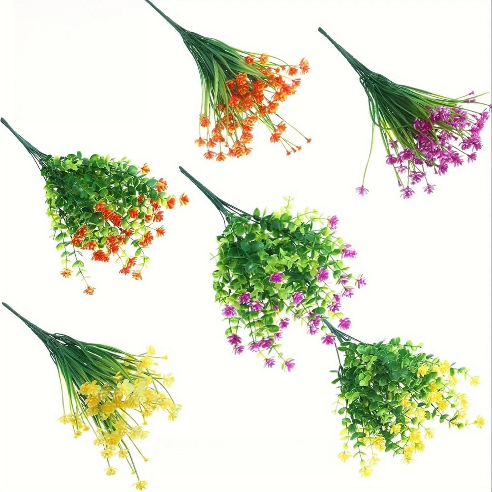 パーティー・ガーデン装飾|屋外用UV耐性カラー造花セット