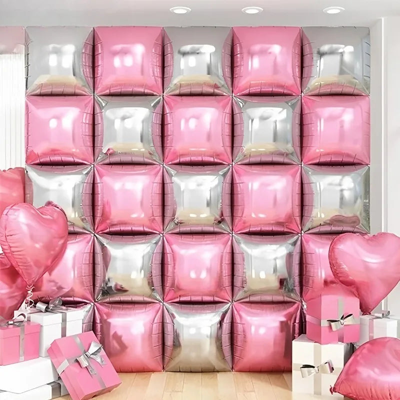 イベント・クリスマス装飾|25個セット 両面スクエアホイルバルーンキット