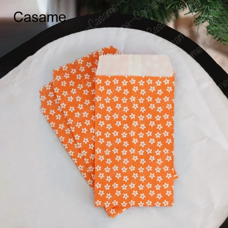 |ノベルティ用品 | 小花柄紙袋 50枚セット | 8x15c