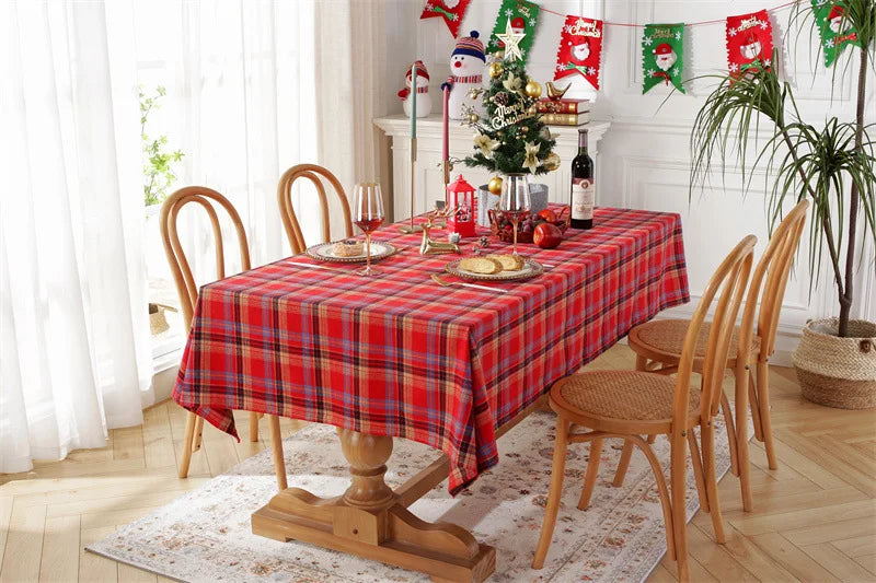 クリスマステーブルクロス|チェック柄テーブルクロス